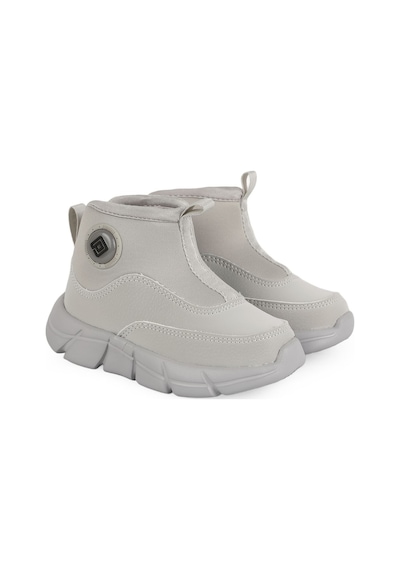 Pepino 2374 Ayakkabı P Çocuk Esnek Çorap Boğazlı Pratik Slip On Çentikli Taban Spor Bot Gri