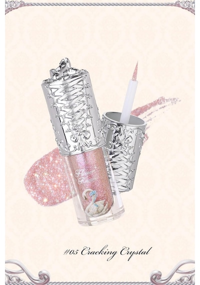 Flower Knows Swan Ballet Liquid Eyeshadow Blossom Işıltılı Göz Farı 05 Cracking Crystal 4