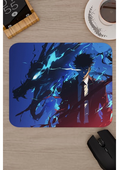 Solo Leveling Anime V1 - 22x18 Gaming Kauçuk Kaymaz Taban Mouse Pad Fare Altlığı