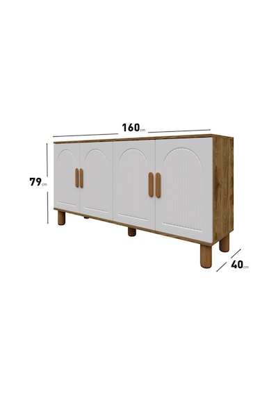 Elysia Bohem Konsol 4 Kapaklı Mdf Mebran Kapak 160 Cm Modern Salon Konsolu Aytaşı Ceviz Aytaşı - Çam Elysia Bohem Konsol 4 Kapaklı Mdf Mebran Kapak 160 Cm Modern Salon Konsolu Aytaşı Ceviz Aytaşı - Çam