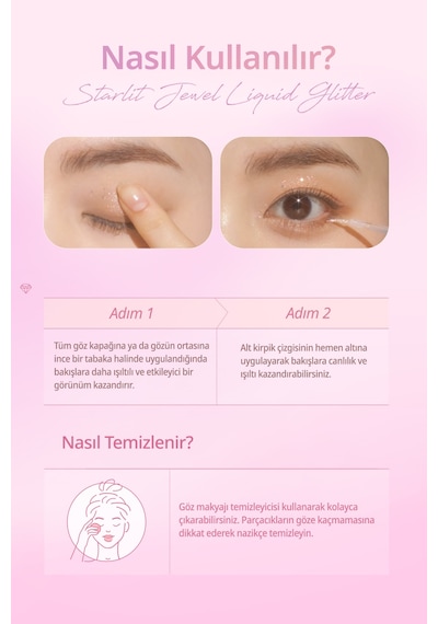 Dasique İnci Işıltılı Likit Glitter Starlit Jewel Liquid Glitter 02 Candy Hearts 02 Candy Hearts
