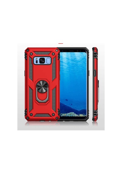 Galaxy S8 Kilif Zore Vega Yüzüklü Standli Zirh Kilif 556704941