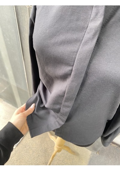 Pera Moda Kadın Slim Fit Pamuklu Ofis Gömleği Koyu Siyah