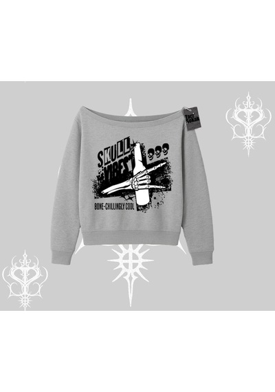 Startmore Kayık Yaka Sweatshirt Skull Impact Bone Chilling Street Icon Gri