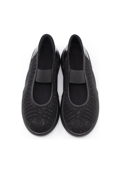 Nesilshoes Nesil Shoes Conf 212 Siyah Taşlı Anatomik Kadın Sneakers