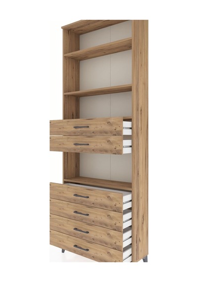 Arges Dolap 4 Raflı 6 Çekmeceli 88x30x243 Çam-çam Çam Arges Dolap 4 Raflı 6 Çekmeceli 88x30x243 Çam-çam Çam