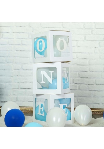 Şeffaf I Harfli Beyaz Kutu Ve Balon Seti Kendin Yap Bebek Çocuk D N11.5953