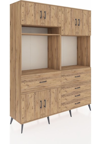 Hyperion Gardrop 7 Raflı 5 Çekmeceli 6 Kapaklı 176x44x221 Çam-çam Çam Hyperion Gardrop 7 Raflı 5 Çekmeceli 6 Kapaklı 176x44x221 Çam-çam Çam
