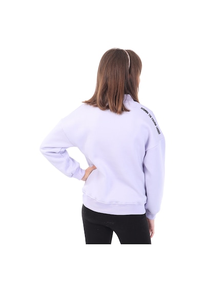 Toontoy Kız Çocuk Nakışlı Sweatshirt Koyu Mavi