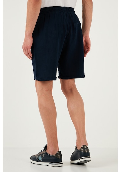 Buratti % 100 Pamuk Regular Fit Normal Bel Müslin Erkek Short Cf25S657802 Lacivert
