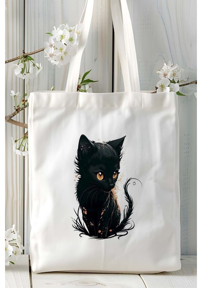 Art Hediye Bombay Kedisi Kedi Kişiye Özel Baskılı Omuz Çanta Desen 9 Çok Renkli