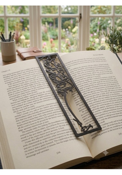 Lunoart Özel Seri Besmele Metal Kitap Ayracı - Siyah Ve Gold Renk Alternatifleri