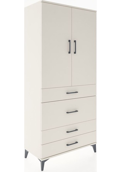 Hyperion Dolap 3 Raflı 4 Çekmeceli 2 Kapaklı 88x44x195 Aytaşı-aytaşı Aytası