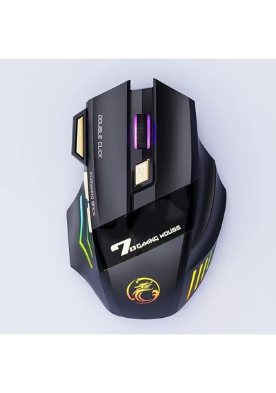 Kablosuz Oyuncu Mouse 3200 Dpı Ayarlanabilir Hassasiyet, Rgb 7 Renk Led Aydınlatma, Şarjlı, Ergonomik Tasarım, 2.4ghz Wireless Gaming Mouse Gw-x7