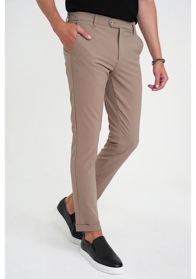Efor Comfort Fit Beli Lastikli Yan Cep Bej Jogger Pantolon P 1150 Bej