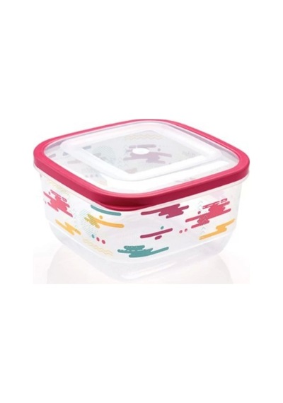 Üçsan 899 Trend Kare Saklama Kabı 3.6 L 22x22 CM Çok Renkli