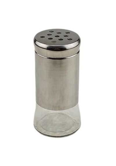 Epinox Leylak Cam Üstüne Çelik Kaplama Pul Biberlik Ley-p1 3 Adet Metalik - Şeffaf