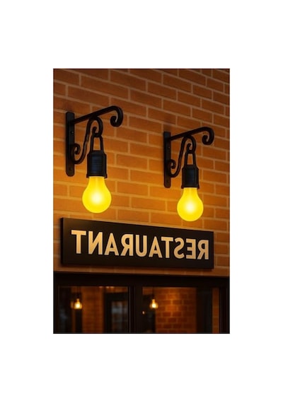 Güneş Enerjili Led Dış Mekan Aydınlatma, Suya Dayanıklı, 3 Modlu, Bahçe Ve Balkon İçin 10 Parça Siyah
