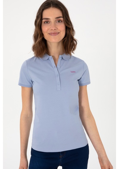 U.S. Polo Assn. Kadın Açık Mavi Basic Polo Yaka Tişört 50305764-VR003 U.S. Polo Assn. Kadın Açık Mavi Basic Polo Yaka Tişört 50305764-VR003