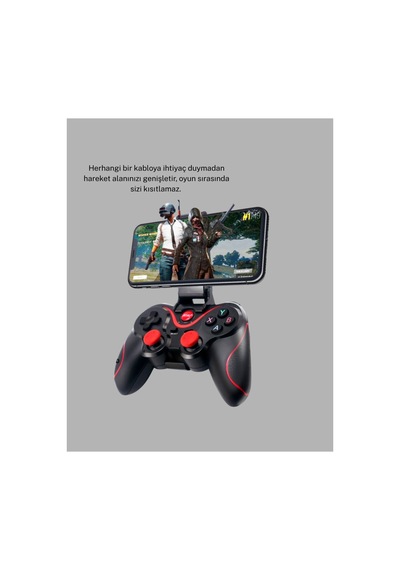 Bluetooth Gamepad Kablosuz Oyun Kumandası Tek Cihaz Destekli - Hs08378748-7179 Renkli