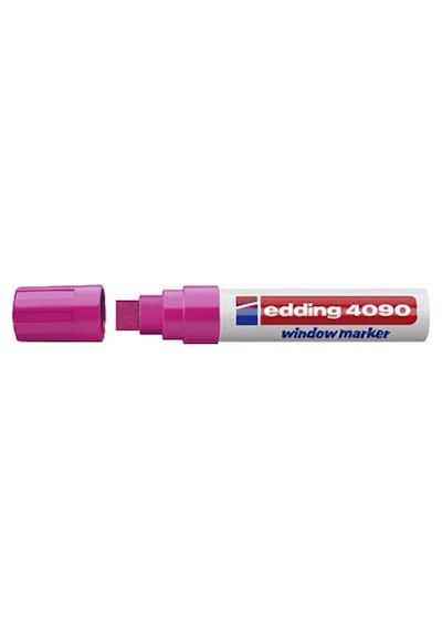 4090 Tebeşir Kalemi - Fosforlu Pembe - 1 Tebeşir Kalemi - 4-15 Mm Kesik Ucu