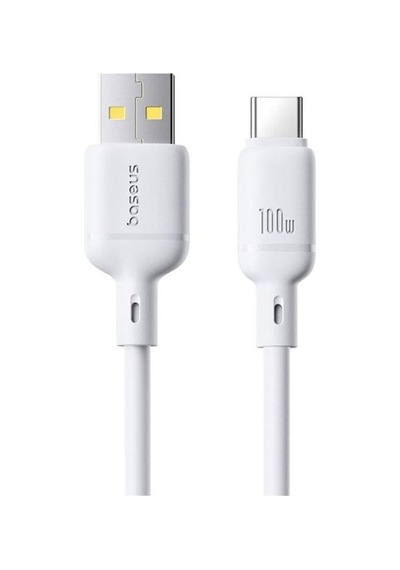 Baseus Silky Series Usb To Type-c 100w Hızlı Şarj Kablosu 1m - Beyaz