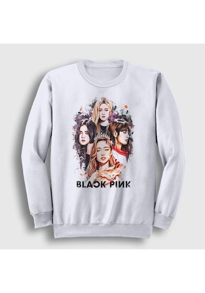 Presmono Unisex Girls Blackpink Sweatshirt Beyaz