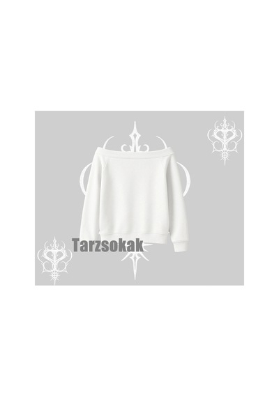 Tarzsokak Kayık Yaka Sweatshirt Rebellion Skull Underground Street Legacy Beyaz