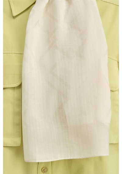 Armine Tencel İpek Zincir Desen Şal 32100 Beyaz