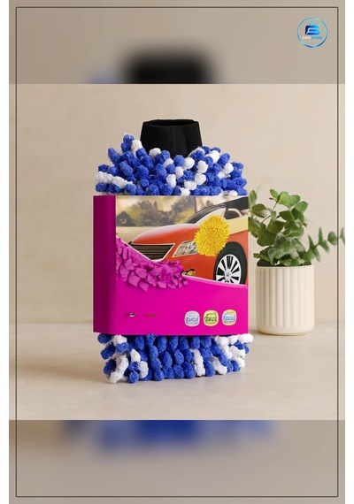 Mikrofiber Şönil Oto Yıkama Bez Ve Sünger Eldiveni Çizik Yapmayan