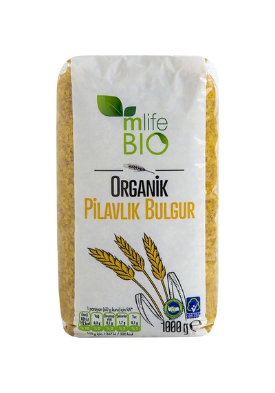 M Life Bio Organik Pilavlık Bulgur 1 Kg - 8 Adet Tarı