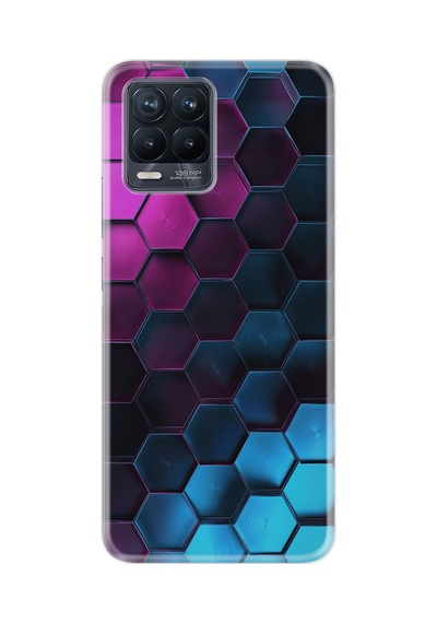 Realme 8 8 Pro Kılıf Desenli Silikon Platinium Series Petek 1825