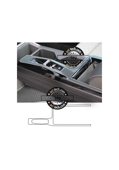 Ssangyong Torres Uyumlu Vites Etrafı Piano Black Tpu Koruyucu 2025-2026