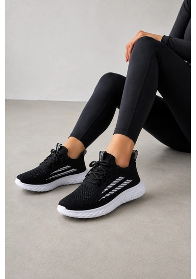 Ht Hotin Kai Unisex Günlük Spor Ayakkabı Hafif Ve Esnek Tabanlı Sneaker - Siyah