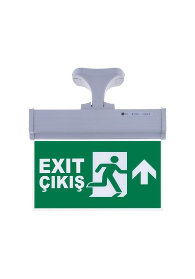 Sg071-y2 Çift Yönlü Acil Yönlendirme Armatürü Askı Aparatlı Exit Çıkış Yukarı 71474 Beyaz