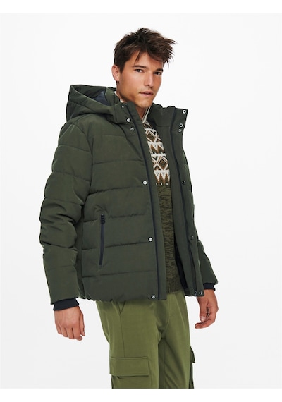Only & Sons Onscayson Puffa Otw Noos Erkek Gri Mont - 22019598 Gri