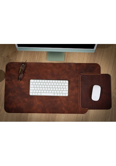 Hakiki Deri Masa Mat Deri Oyuncu Mouse Pad Yazı Masası Altlığı Sümen 35 x 70 CM