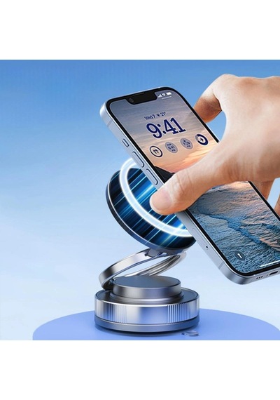 Bay Vakumlu Manyetik Telefon Tutucu Güçlü Vakum 360 Derece Döner Araç İçi Telefon Standı, Ultra Sabit Manyet Diğer