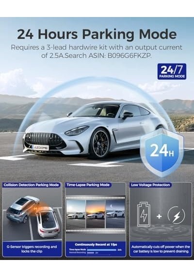 Azdome V600 1080p Araç Kamerası Üç Kameralı,g Sensör,gece Görüş,geri Görüş Kameralı,su Geçirmez,yol Kayıt
