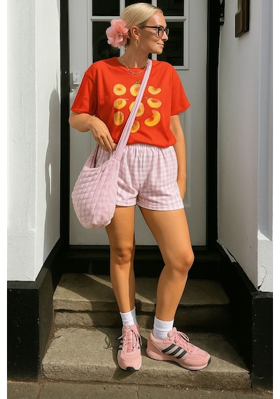 Baskılı Unisex Tshırt 4q1 Turuncu