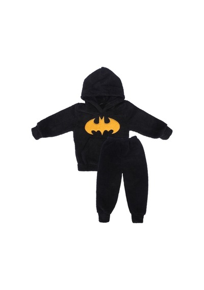 Bebegen Erkek Çocuk Siyah Batman Nakışlı Welsoft 2'li Takım Çok Renkli