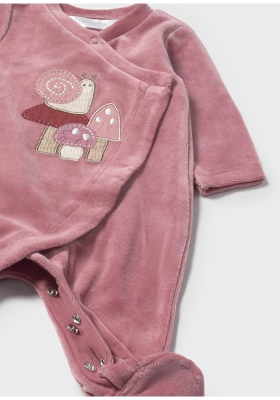 Mayoral Newborn Kız Bebek 2li Kadife Tulum Pembe