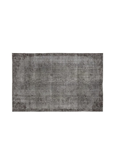 El Dokuması Vintage Yün-pamuk Gri Halı 13273 170 X 267 Cm