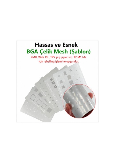 S-f302 Bga Reballing Manyetik Stencil Seti Ram Nand T2 M1 M2 Rework Tamir Kiti