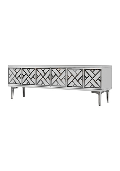 Tsa1238bs Arex Tv Sehpası Beyaz-silver 120cm Tsa1238bs Arex Tv Sehpası Beyaz-silver 120cm