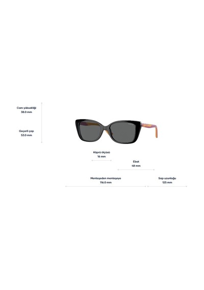 Vogue Junior Kız Çocuk 0vj2022 W44/87-48-16-125 Güneş Gözlüğü Çok Renkli