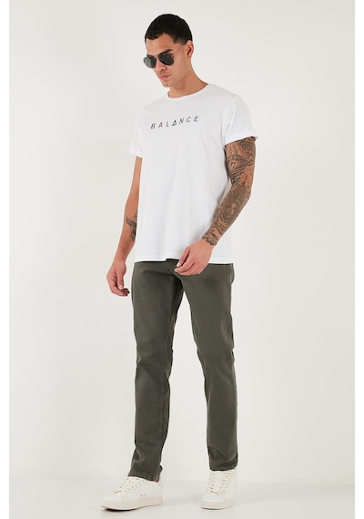 Buratti Pamuklu Comfort Fit Normal Bel Boru Paça Jeans Erkek Kot Pantolon 4412C19Texas Haki