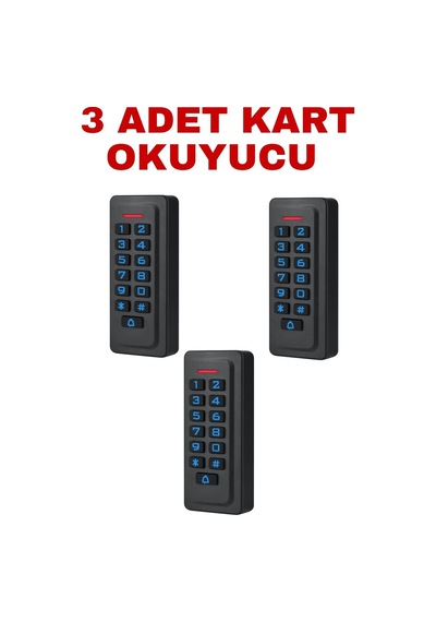 Sr-206 Em-w Ip68 Su Geçirmez Kartlı Ve Şifreli Geçiş Sistemi Proximity Rfıd Kart Okuyucu 125 Khz 3 Adet
