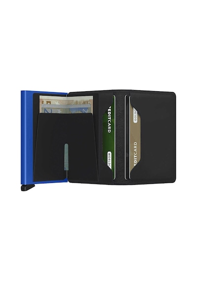 Secrid Slimwallet Matte Kartlık Cüzdan, Siyah-mavi Çok Renkli