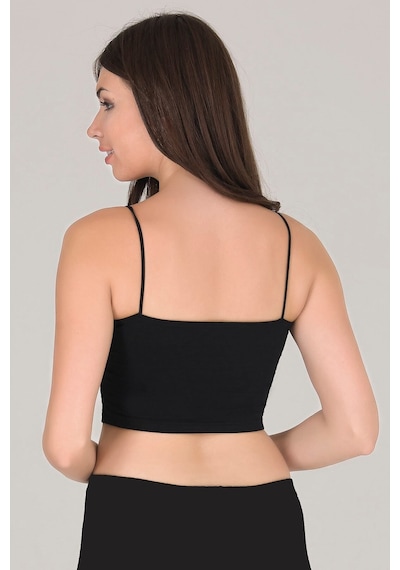 Sensu Kadın Ip Askılı Siyah Crop Büstiyer - Bst1001 Siyah